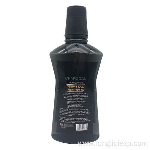 Teeth whiten charcoal mouth wash liquid for sale